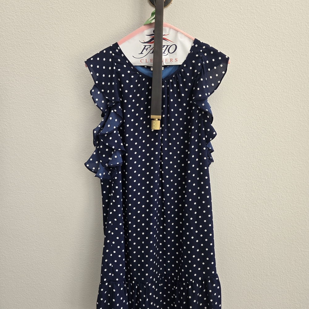 J. Crew Factory Navy Polka Dot Mini Dress